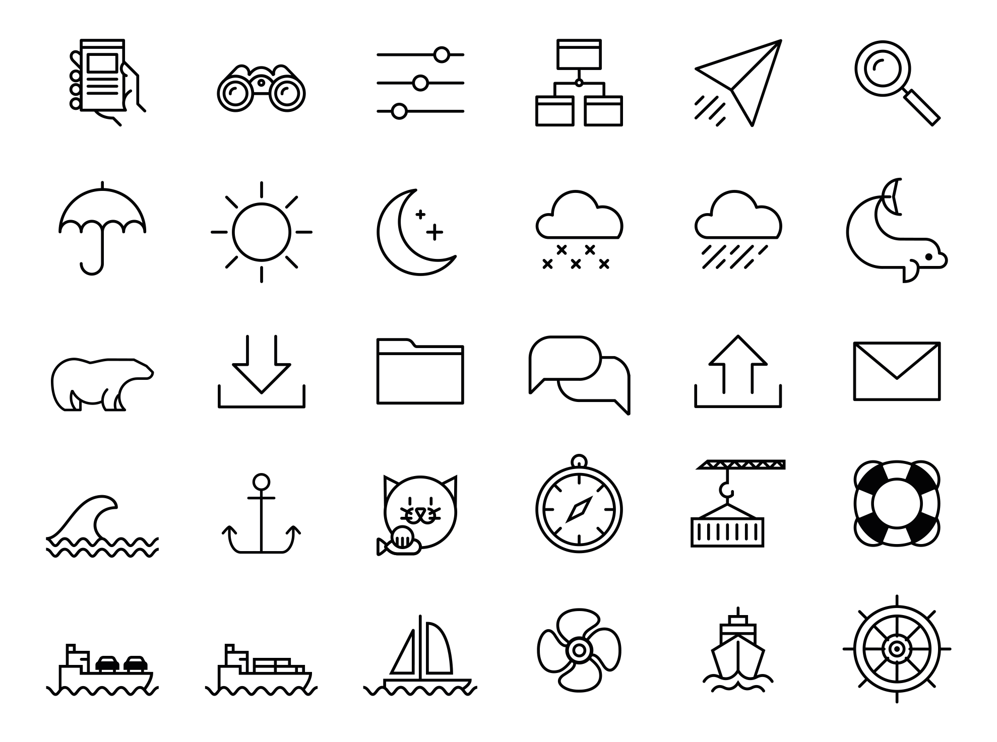 Eine Ansicht von 30 verschiedenen Icons